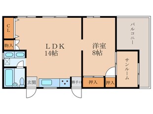 中畑町貸家の物件間取画像